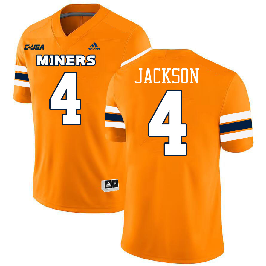 Jevon Jackson UTEP Jersey,UTEP Miners #4 Jevon Jackson College Football Jersey,Uniforms-Orange